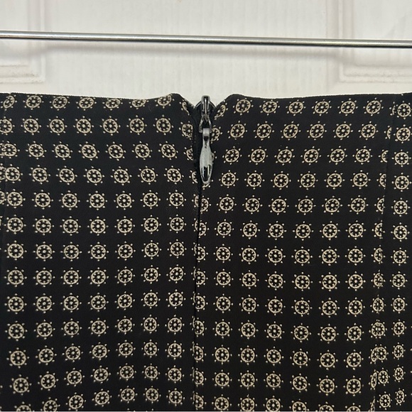 Vintage Black and Cream Patterned Mink Skirt with Tie - Picture 7 of 13